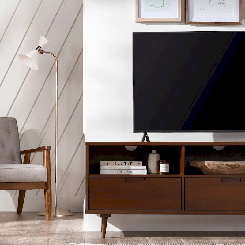 Middlebrook Alby 70-inch Mid-Century Solid Wood TV Stand