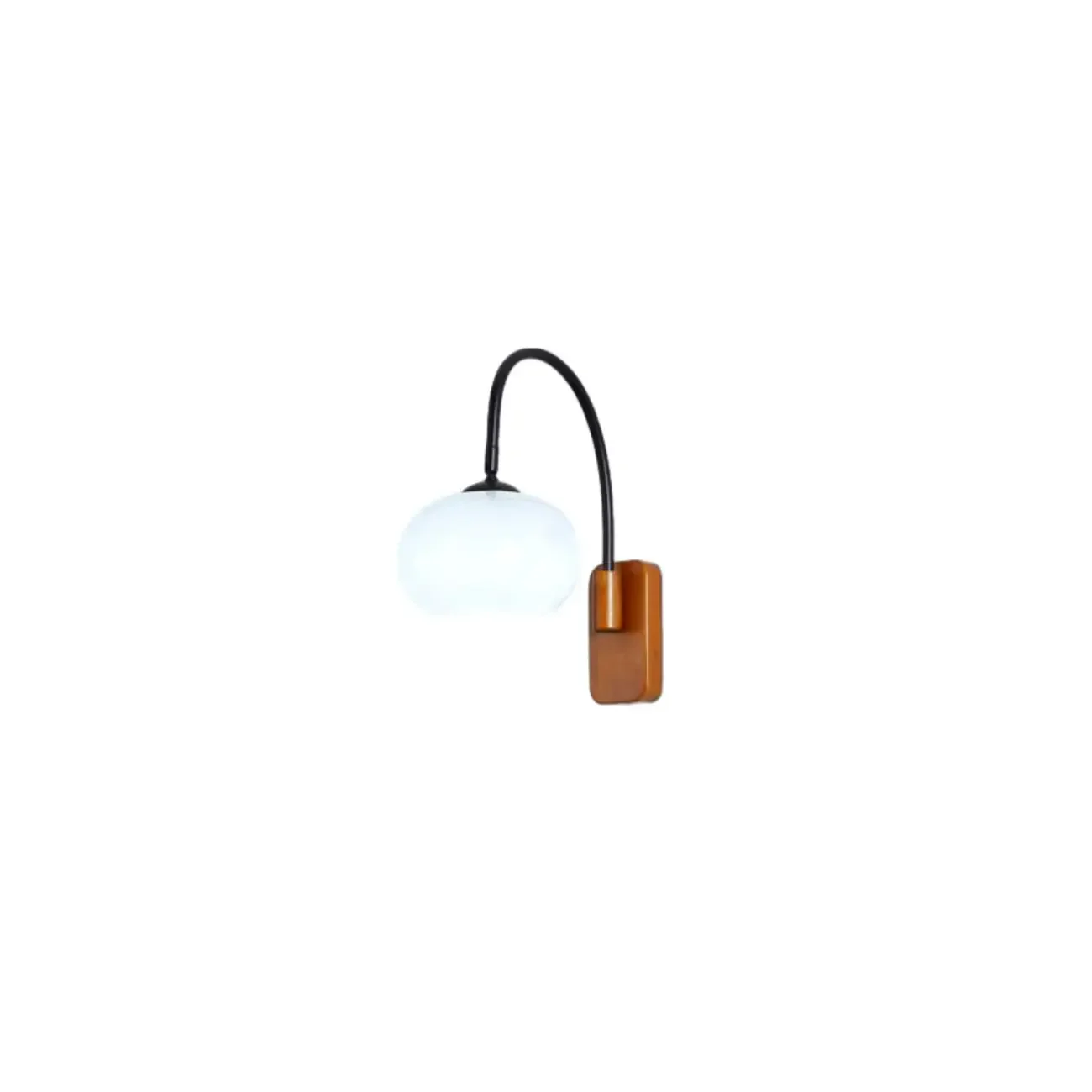 Modern Smoke Grey Wall Sconce with Glass Shade & LED