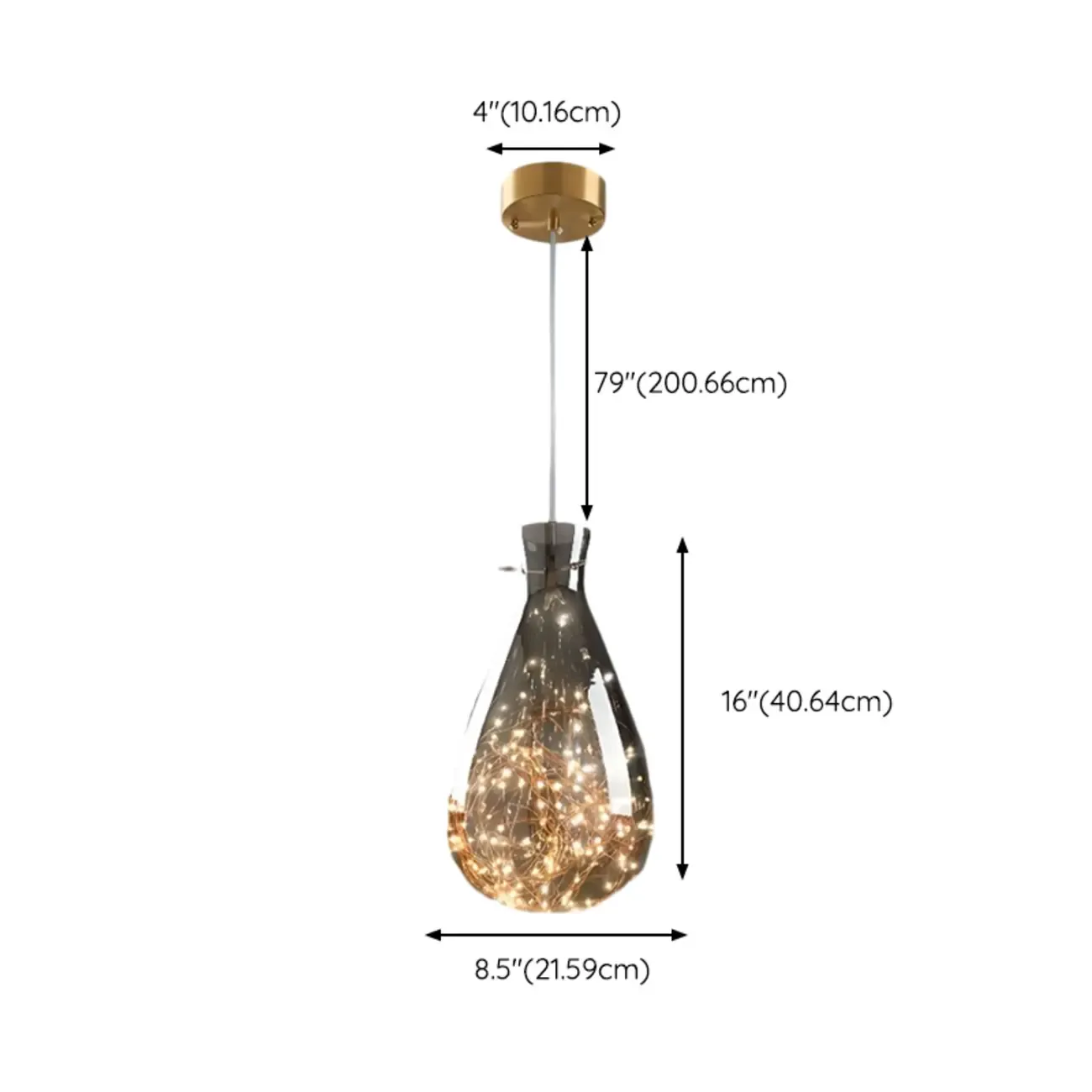 Modern Clear Glass Dining Room Pendant Light