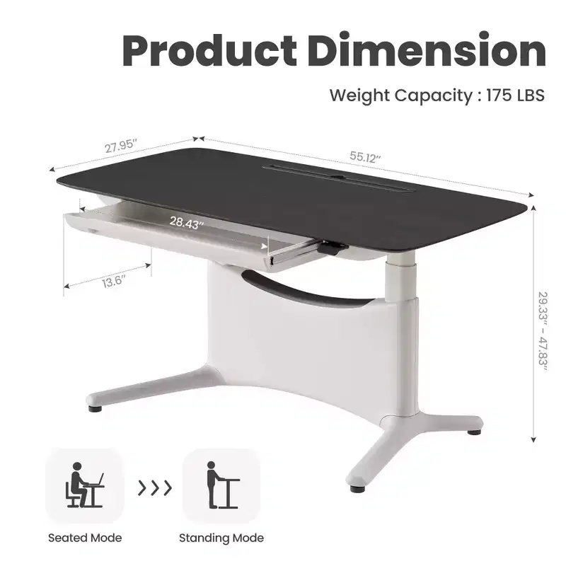 LumiDesk All in 1 Electric Height Adjustable Desk  Smart, Modular & Ergonomic