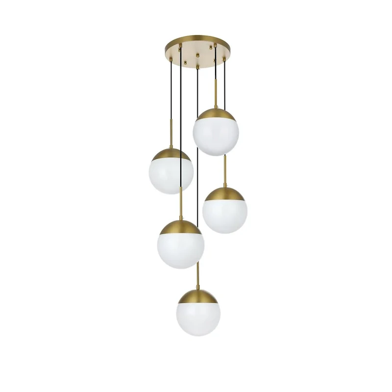 Elegant Lighting Eclipse 5 Light 18  Wide Multi Light Pendant with