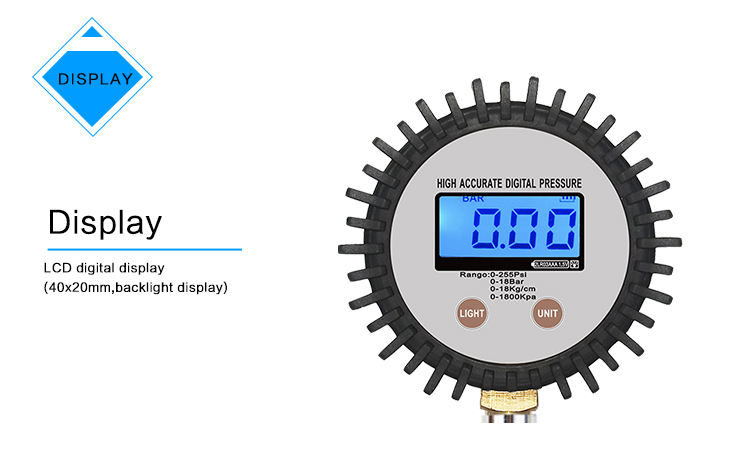 SEAPENG DP-T02 Digital Tire Pressure Gauge for cars, trucks, RVs and garages