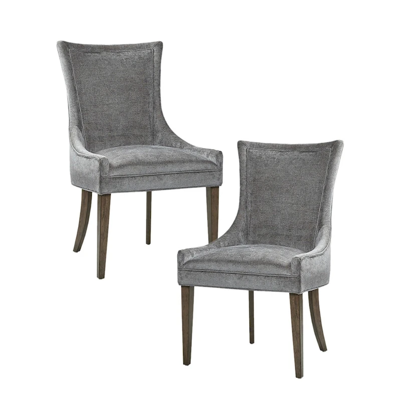 Madison Park Signature Ultra Upholstered Dining Side Chairs With Wood Legs (Set of 2)