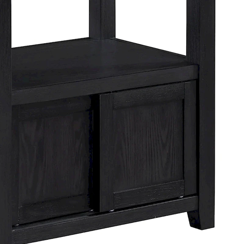 Patricia 60 -72 Inch Counter Height Table, Extendable, Light Gray, Black