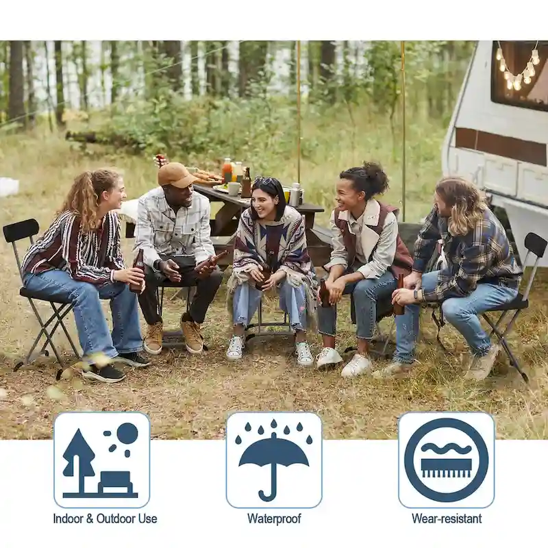 Gymax 4-Pack Folding Chair w/ Metal Curved Feet Wide Seat & Ergonomic