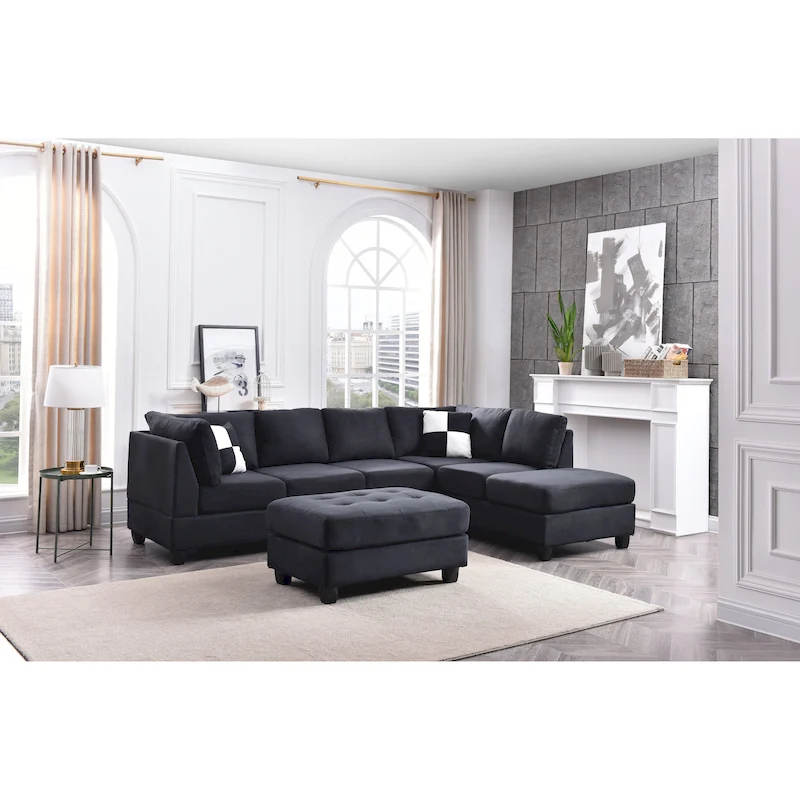 Gallant Microsuede Sectional Sofa