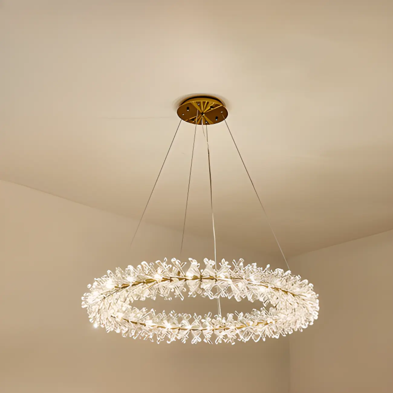 Modern Gold Crystal Garland Ambient Chandeliers