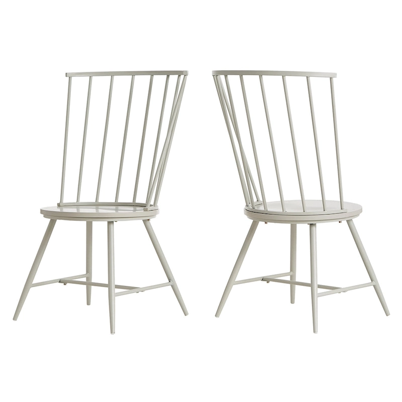 Truman High Back Metal and Wood Spindle Dining Chair (Set of 2) by iNSPIRE Q Modern
