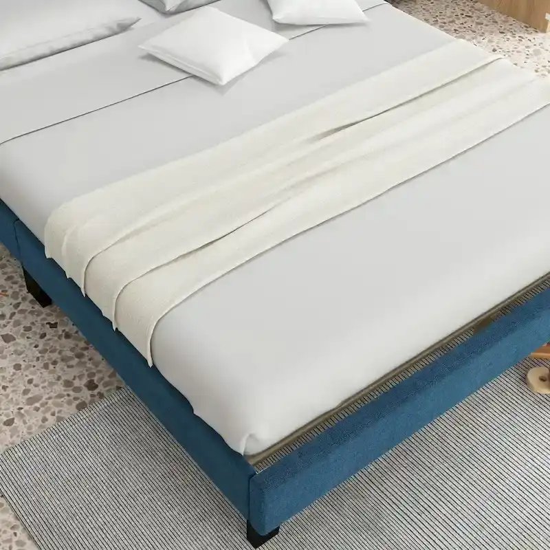 Adjustable Bed Frame with Upholstered Button Tufted Headboard