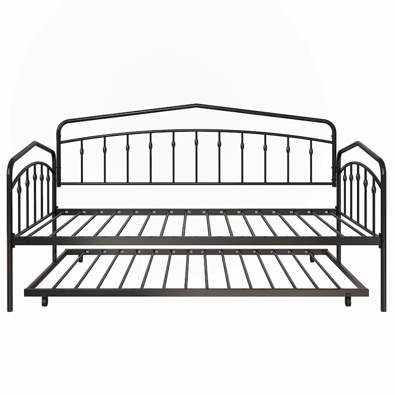 twin daybed with twin trundle, Black