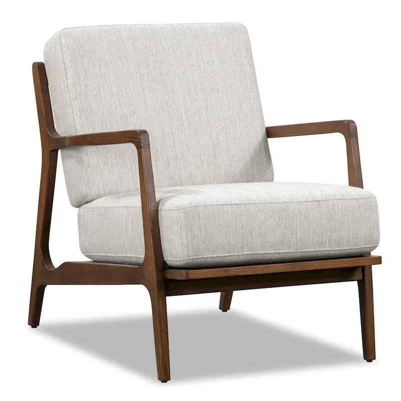 Poly & Bark Verity 25 Fabric Lounge Chair - Solid Wood Frame