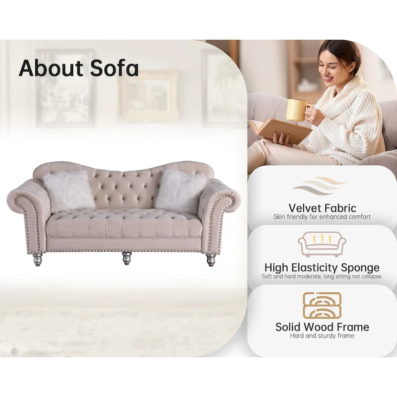 Luxury Classic America Chesterfield Tufted Back Sofa