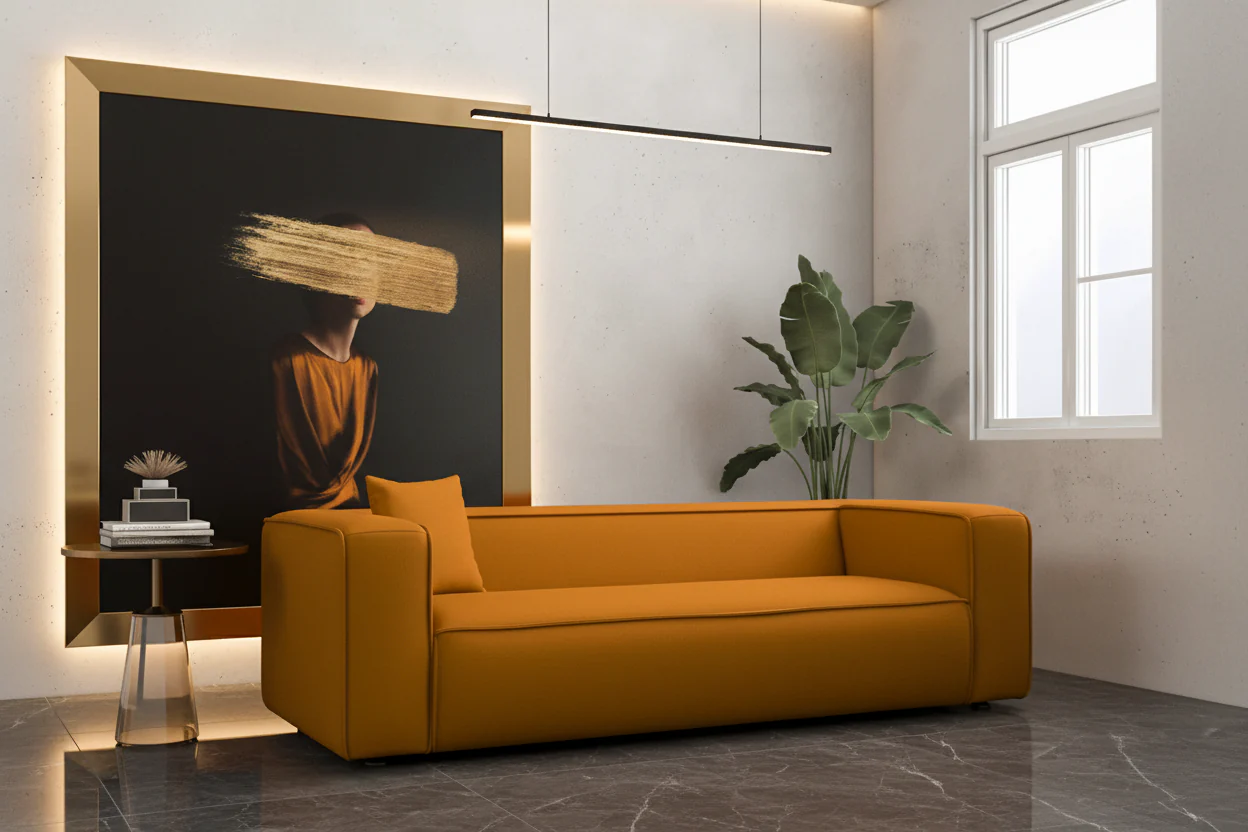 Belinda Mid Century Modern Furniture Style French Boucle Living Room Sofa