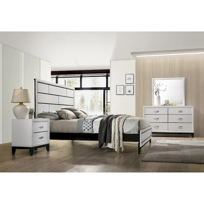 Stout White Panel Deluxe 6-piece Bedroom Set