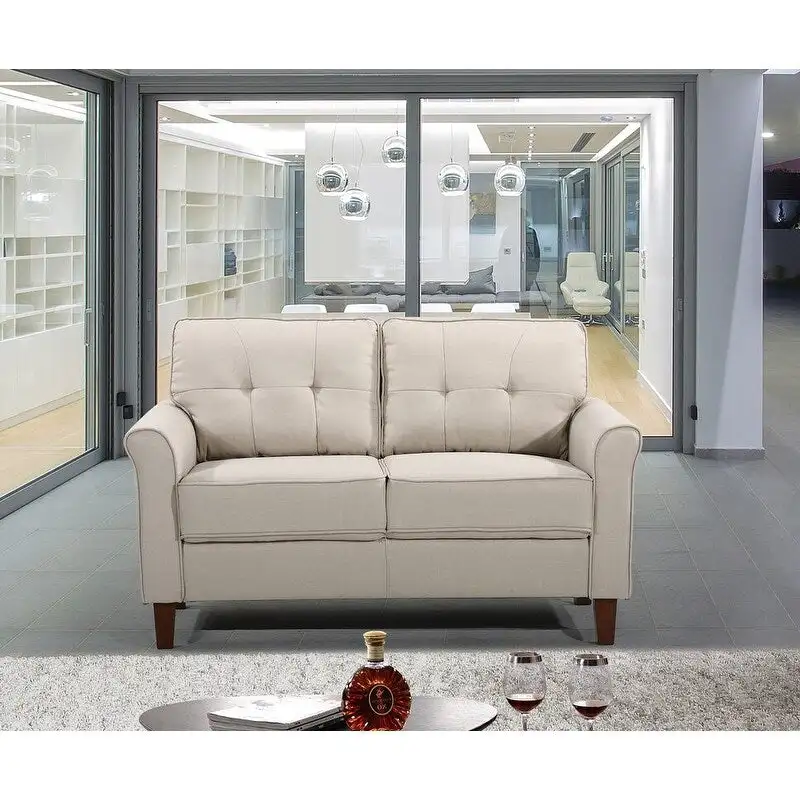 Kouchouk Tufted Mid Century 2 Piece Living Room Set- Loveseat & Sofa