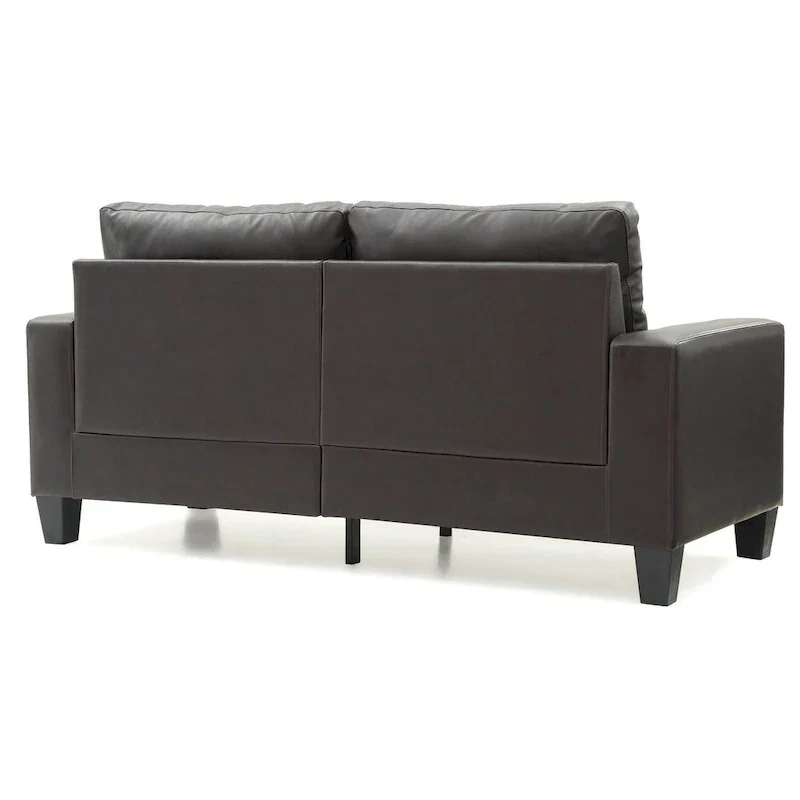71 in. W Track Arm Faux Leather 3-Seat Sofa