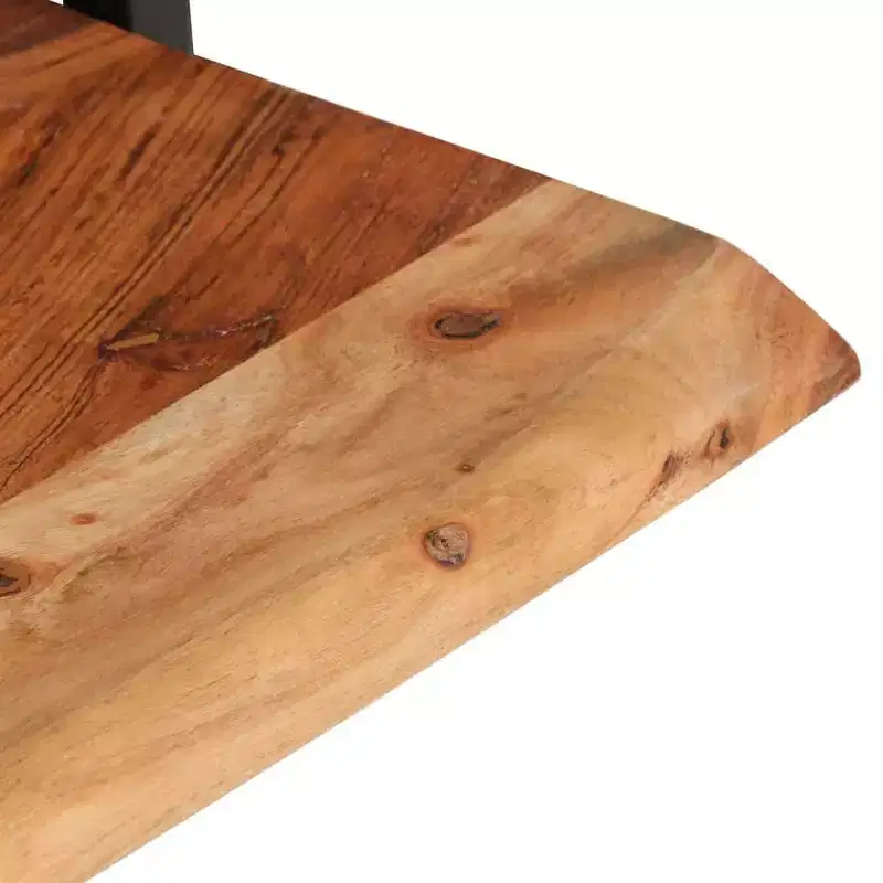 vidaXL Wall Shelf Set Set of 5 Acacia wood brown and black