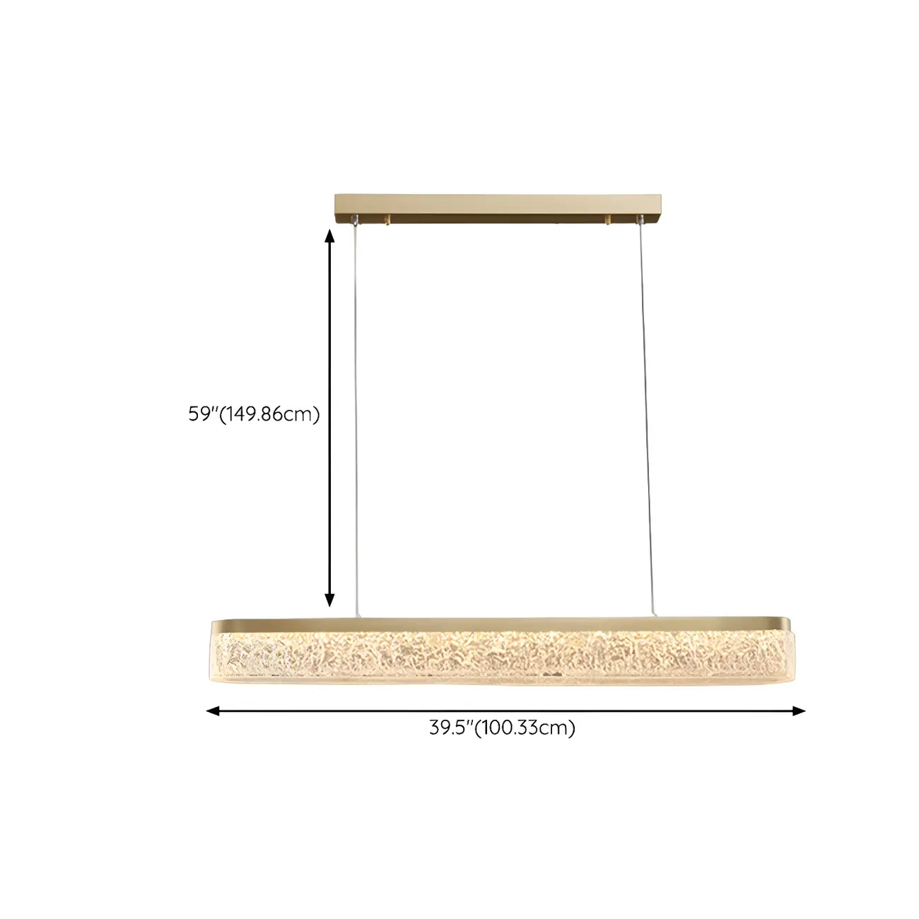 Modern Gold 3-Gear Dimming LED Kitchen Island Pendant Light