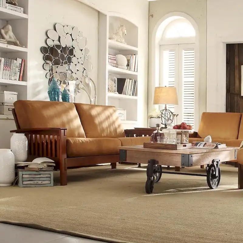 Hills Mission-style Oak Sofa by iNSPIRE Q Classic