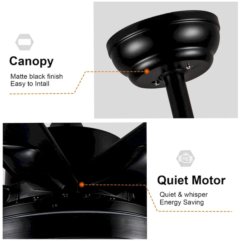 72 in.W Integrated LED Smart Ceiling Fan with Remote Control