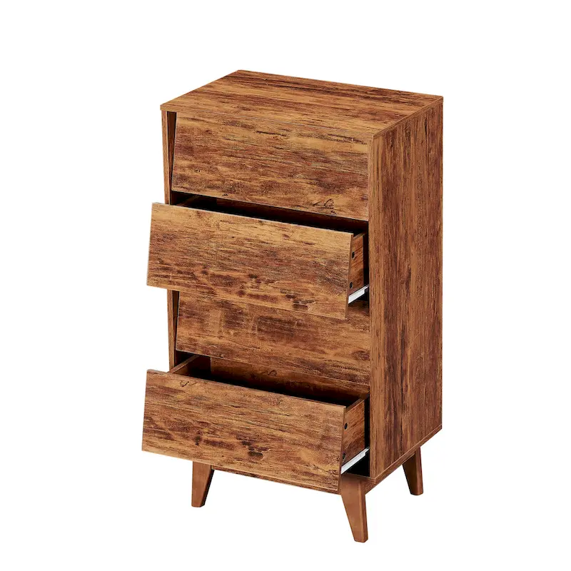 4-Drawer Wood Dresser Features Vintage-style Bevel Design
