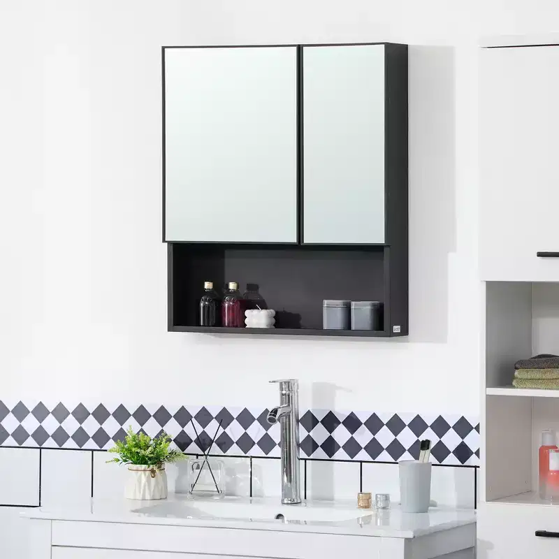 Wall-Mounted Medicine Cabinet with Mirror