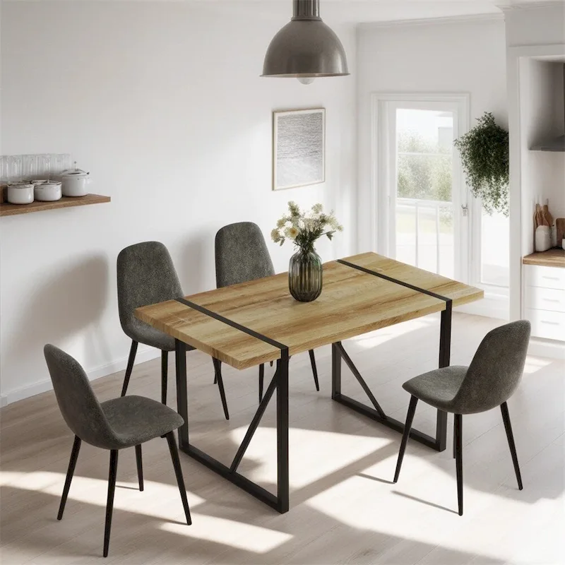 Modern Dining Room Chairs with Metal Legs(Set of 4) - N/A