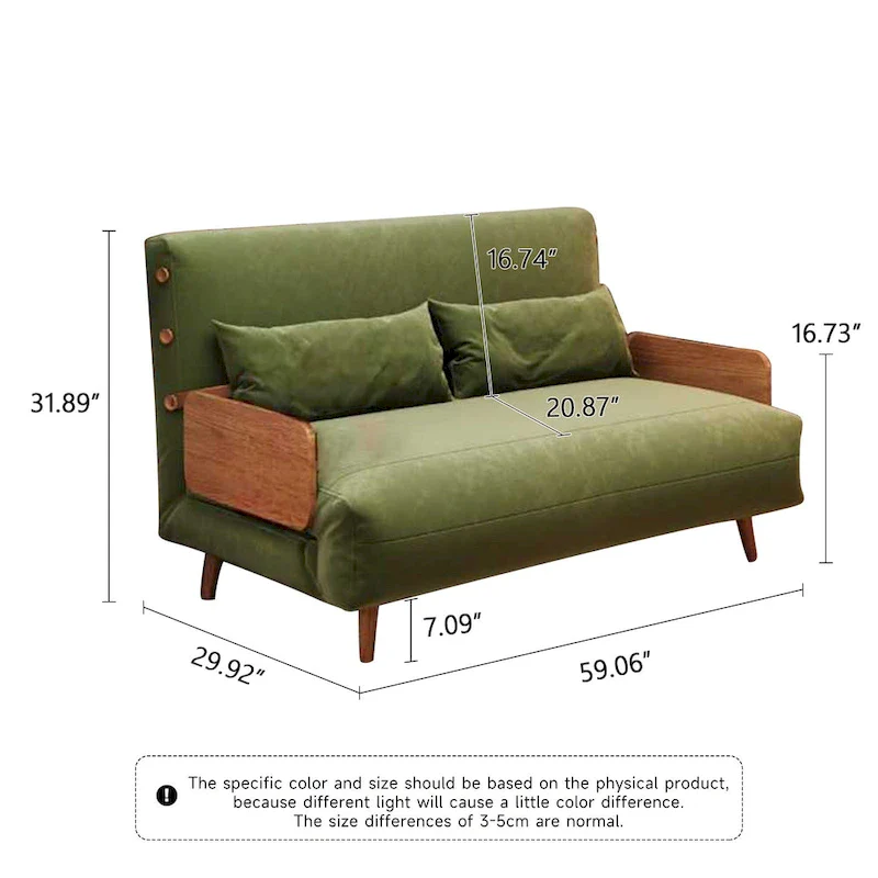 59.1 Modern Upholstered Sofa Bed
