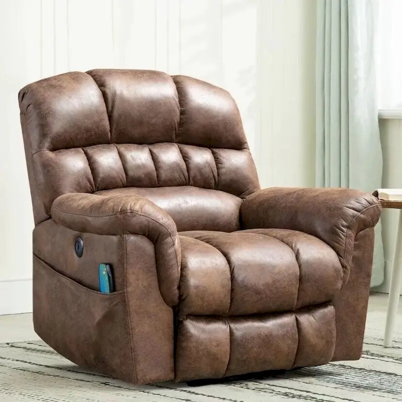 Ebello Microsuede Power Lift Recliner Sofa with Massage Chair