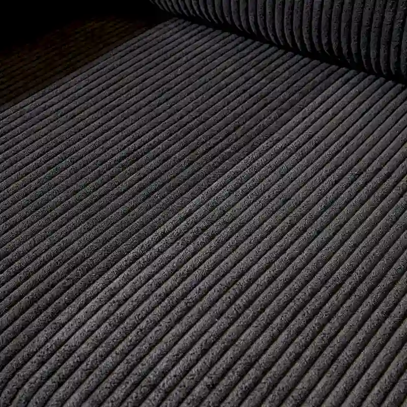 HOOOWOOO Living Room L-Shaped Polyester Fabric Reversible Chaise Sofa