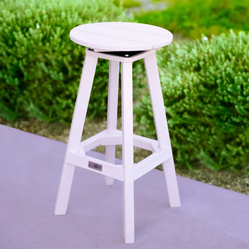 LuXeo Mason Round Swivel Bar Stool (Set of 2) - Set of 2