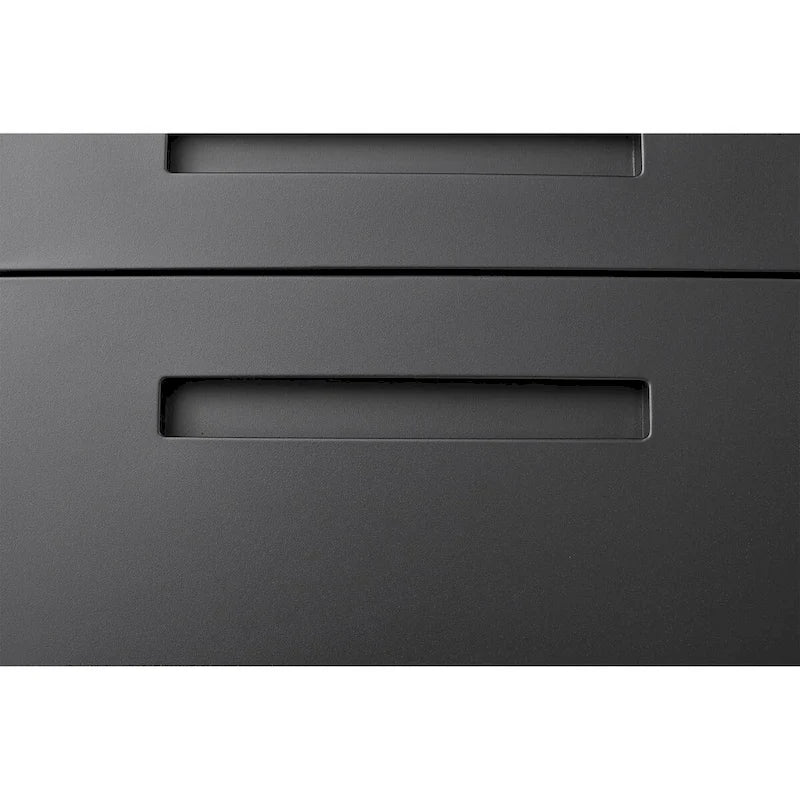 3 Drawer Mobile File Cabinet,Versatile Cabinet,5 Wheel Design Anti-Tilting Cold Rolled Steel Waterproof Moisture-Proof Black