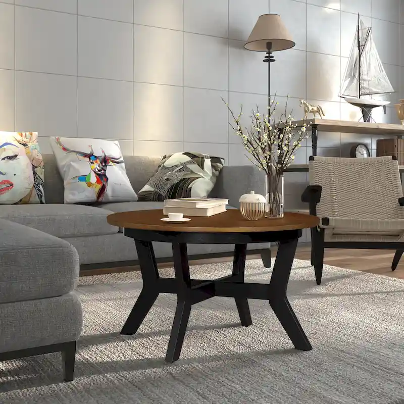 32inch Wood Round Coffee Table