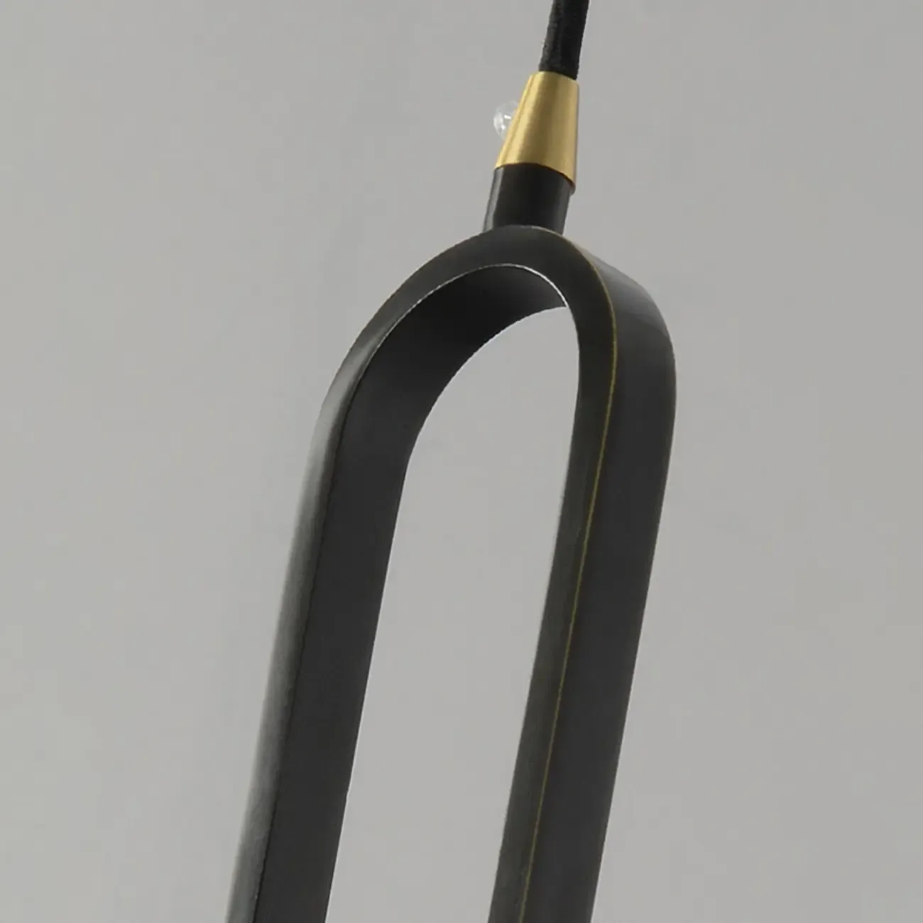 Modern Black Metal Stone Globe Bi-pin Pendant Light