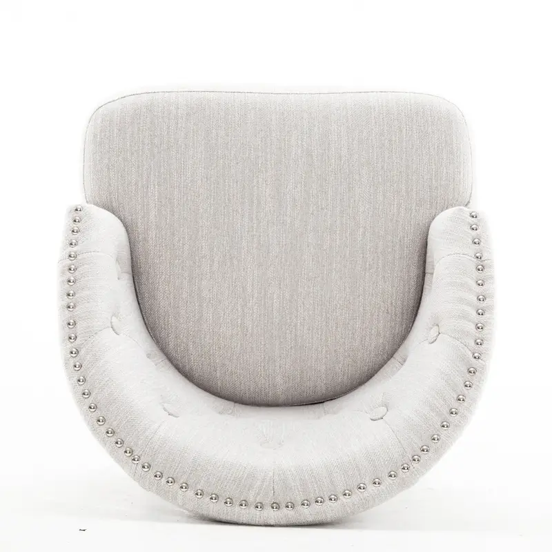 Roomfitters 33.25 Swivel Upholstered Counter Stools, Set of 2 Armless Bar Chairs with Rubberwood Frame and Footrest