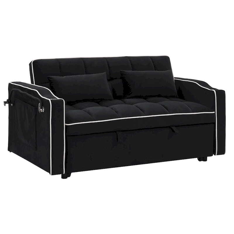 55.51 inch versatile foldable sofa bed in 3 lengths