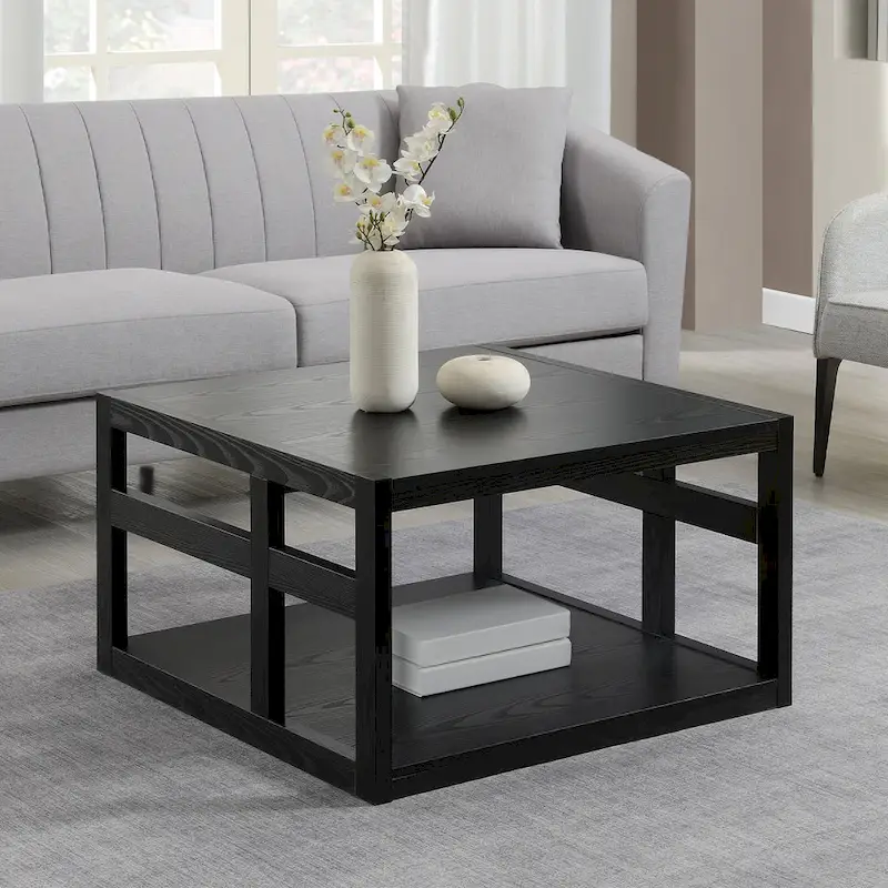 Convenience Concepts Monterey Square Coffee Table with Shelf