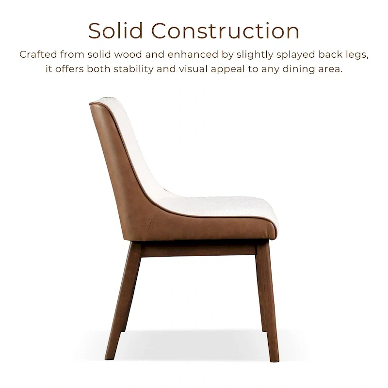 Furniture of America Beau I Mid-century Walnut 7-Piece Rectangle Dining Table Set