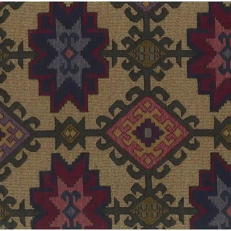 Bali 18-inch Footstool with Tapestry Cushion