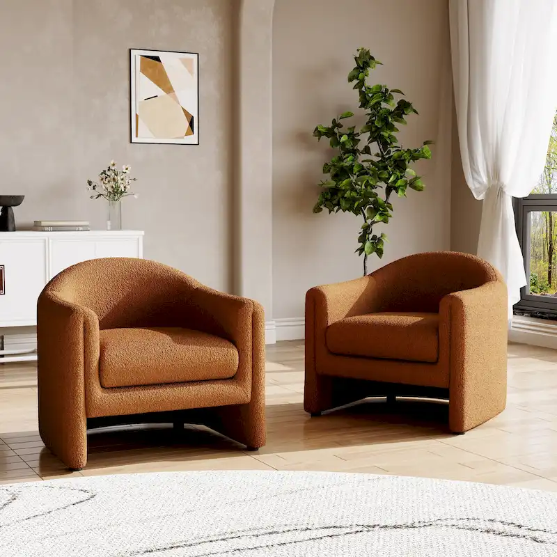 Modern 32.3 wide Upholstered Accent Chairs Set of 2