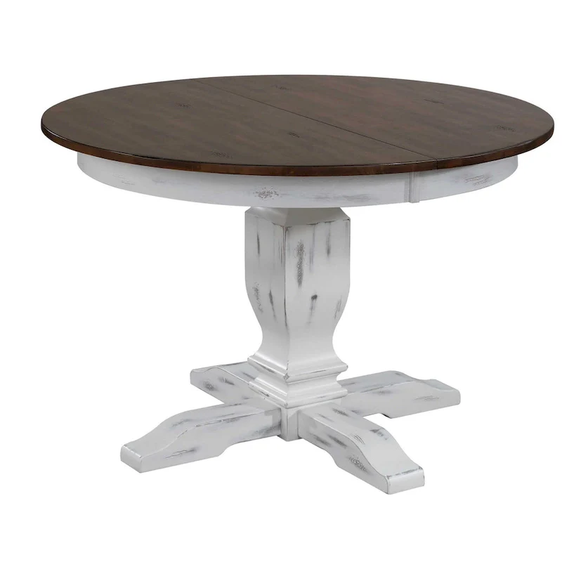 Double Transitional Base Dining Table - N/A