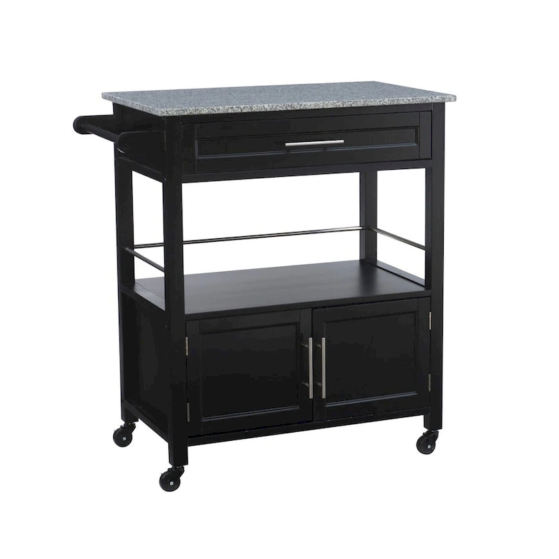 Barbara Rolling Mobile Kitchen Cart with Granite Top