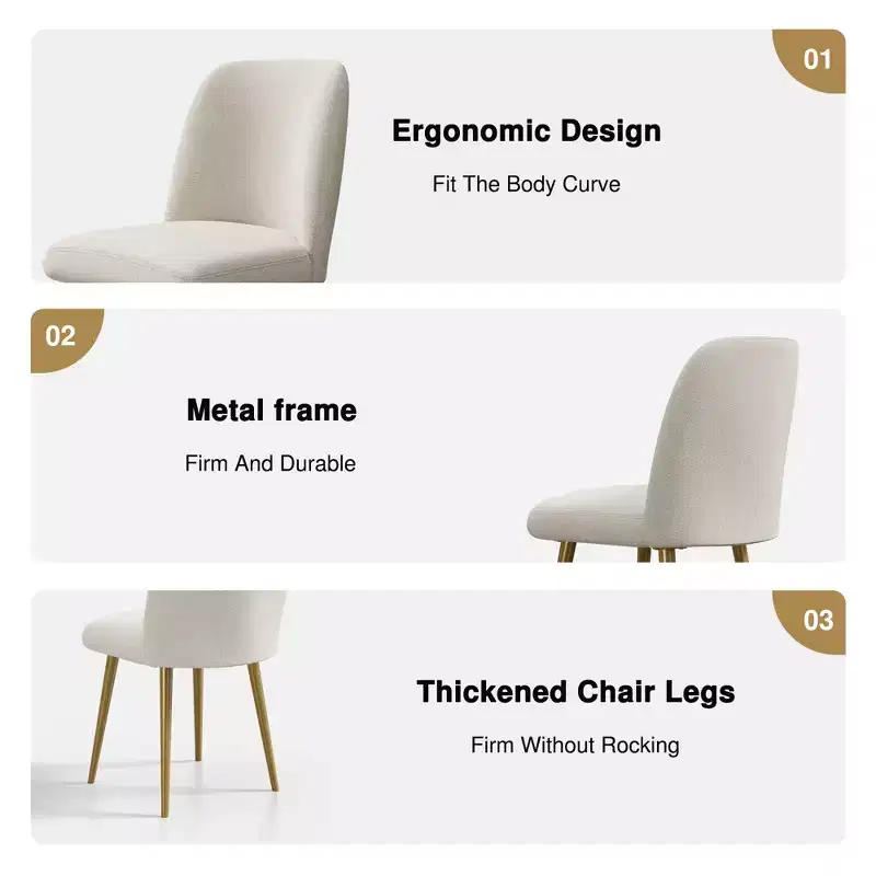 Dovelina Modern Dining Chair Upholstered Dining Chairs Set of 2
