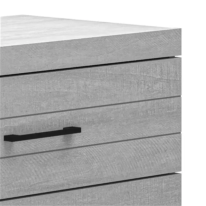 Galano Hamsper 5 Drawer Chest (Interlock) - Dusty Grey Oak