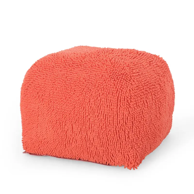 Moloney Modern Microfiber Chenille Pouf by Christopher Knight Home