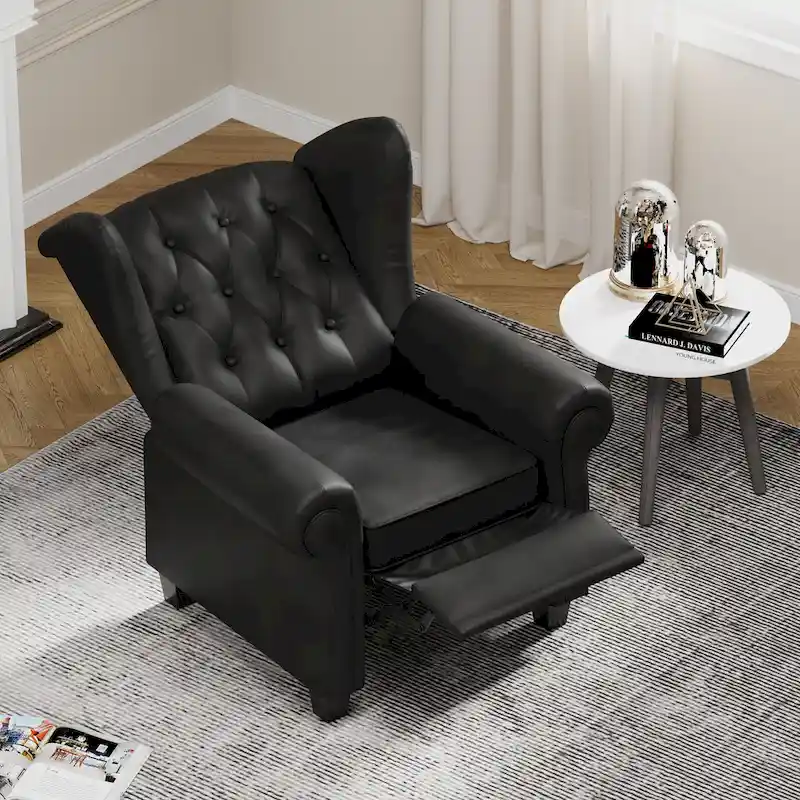 Modern Tufted Push Back Armchair