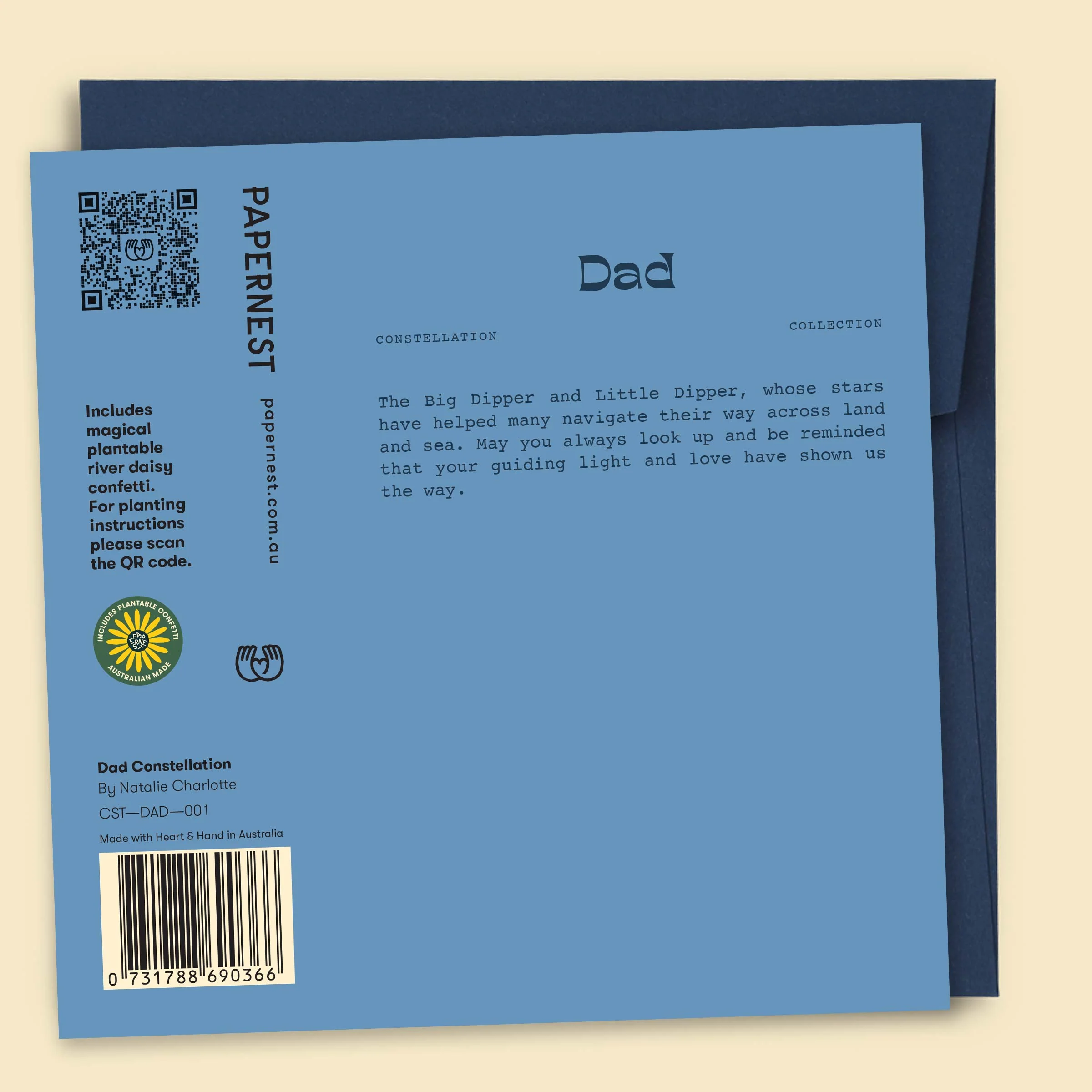 Papernest Dad Constellations - Navy Card