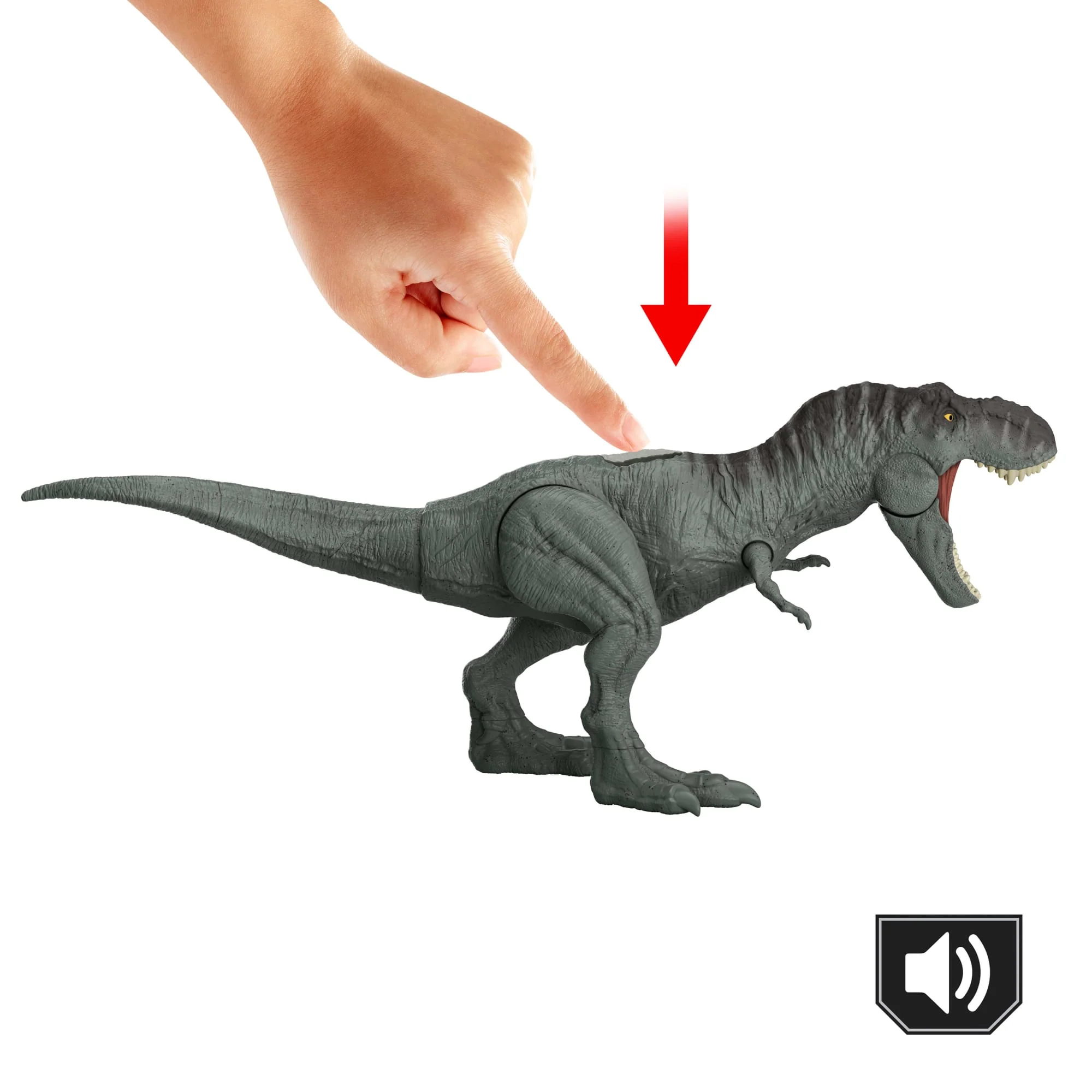 Jurassic World Dinossauro de Brinquedo Rebirth de 12 com som