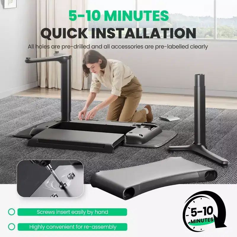 LumiDesk All in 1 Electric Height Adjustable Desk  Smart, Modular & Ergonomic