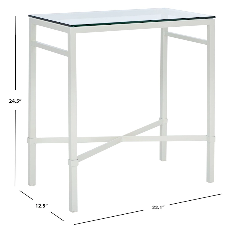 SAFAVIEH Couture Vallie Side Table - 22 W x 13 D x 25 H - 22Wx13Dx25H